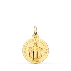 Inmaculada Romero IR Jungfrau der Merced Gold Medal 18K Unisex 16mm. glatt. Aufzeichnung im Preis enthalten - anpassbar - Aufzeichnung im Preis enthalten von Inmaculada Romero IR