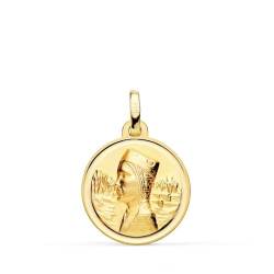Inmaculada Romero IR Jungfrau von Montserrat Goldmedaille 18K Unisex 18mm. Glattes Detail von Inmaculada Romero IR