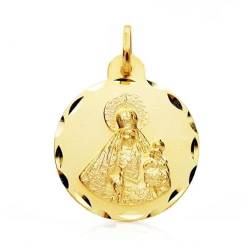 Inmaculada Romero IR Virgen del Rosario Goldmedaille 18K Unisex 22 mm. geschnitzte Kante von Inmaculada Romero IR