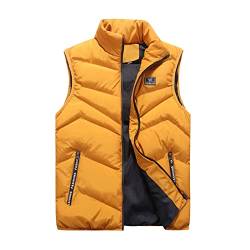 Herren Daunenweste Ohne Kapuze Ärmellos Stehkragen Weste Mit Tasche Reißverschluss Daunenjacke Herbs Winter Thermo Light-Softshellweste Beiläufig Große Größen Sports Gilet von Innerternet