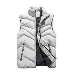 Herren Daunenweste Ohne Kapuze Ärmellos Stehkragen Weste Mit Tasche Reißverschluss Daunenjacke Herbs Winter Thermo Light-Softshellweste Beiläufig Große Größen Sports Gilet von Innerternet