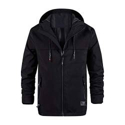 Herren Übergangsjacke Frühling Tactical Jacke Herbstjacke Sommerjacke Men's Jacket Männer Blouson dünne leichte Jacke Langärmeliger Baumwolle mit Gestreiftem Bund Übergroße von Innerternet