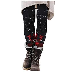 Innerternet Weihnachtsleggins Damen Blickdicht Warme Fahrradhose Christmas Latzhose Merry Christmas Knöchelhose Warme Weihnachtsleggings Gefüttert Radlerhose Wandern Weihnachtsdruck Streetwear von Innerternet