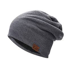 Klassische Beanie Mütze Damen Herren Atmungsaktivem Leichtem Longbeanie Loch Slouch Weich Warm und Dünn Laufmütze Wintermütze Bergsteigen Radfahren von Innerternet