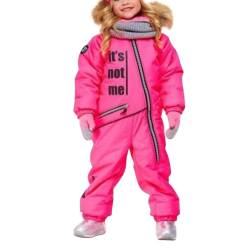 Schneeanzug Skianzug Für Kinder Winter Schneeanzug 134 Jumpsuit Fellkragenkapuze Skisuit Bunt Schneeoverall Outdoor Skianzüge Für Jungen 86 Reflektierenden Streifen Schneeanzug 116 Mädchen von Innerternet