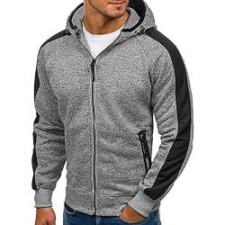 Sweatshirt Essential Hoodie 100% Baumwoll Herren Sweatjacke Sweatshirt Trendy Unterhemden Loose Sweat-Jacke Workout Essential Trainingsanzug Coat Outdoor-Kleidung von Innerternet