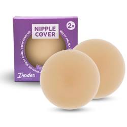 Inodes Unsichtbare Nipple Cover Silikon- Wiederverwendbares Nipple Pads- Nippel Abdeckungen Damen - Nippelcover Selbstklebend - Nippelpads Wiederverwendbar - Brustwarzenabdeckung - Nipple Pasties von Inodes