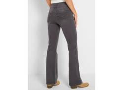 Bootcut-Jeans INSPIRATIONEN Gr. 46, Normalgrößen, grau (anthrazit) Damen Jeans Bootcut von Inspirationen