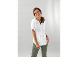 Longbluse INSPIRATIONEN Gr. 52, beige (ecru) Damen Blusen 3/4 arm von Inspirationen