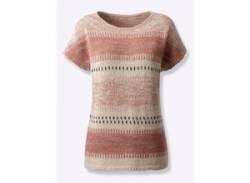 Pullunder INSPIRATIONEN "Pullunder" Gr. 48, rot (elfenbein, rosenholz, gemustert) Damen Pullover Pullunder von Inspirationen