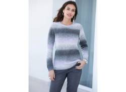 Rundhalspullover INSPIRATIONEN "Pullover" Gr. 50, lila (grau, flieder) Damen Pullover Rundhalspullover von Inspirationen