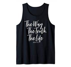 John 14 Jesus Is The Way Truth And Life Shirt Christian Gift Tank Top von Inspired By Grace Christian Shirt Designs