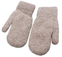 Insun Unisex Winterhandschuhe Strickhandschuhe Verdickte Warme Fausthandschuhe Kamel Large von Insun