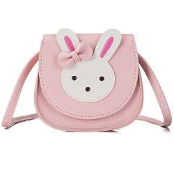 Children's Shoulder Bag Girls, Cute Rabbit CrossBody Bag, Girls Small Cute Handbags, Kids Cross Body Handbag, Kids Cute Crossbody Bag, Kids Princess Handbag for Little Girls, Sweets, Small Toys (Pink) von Integrity.1