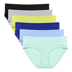 Intimate Portal Schwangerschafts Unterhosen Umstandsunterhosen Umschlagbare Umstandsslips Damen Postpartum Unterwäsche 6er-Pack Starlite L von Intimate Portal