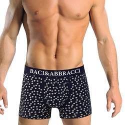 Intimitaly Baci & Umarmungen Set 6 Herren-Boxershorts aus elastischer Baumwolle, Bau402, M von Intimitaly