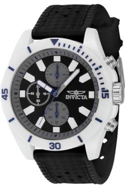 Invicta Ceramics 46716 Quarz Herrenuhr - 44mm, White, 44.5, Band von Invicta