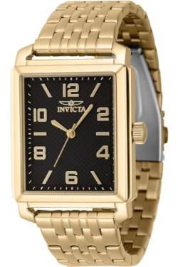 Invicta Herren Vintage 33,5 mm Edelstahl Quarzuhr Gold (Modell: 46660), Gold, Mode, Gold, Modisch von Invicta