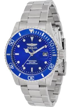 Invicta Pro Diver 47138 Quarz Herrenuhr - 40mm, Silber, 40, Armband von Invicta