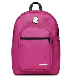 Invicta Rucksack aus nachhaltigem Stoff, Backpack mit Trinkflaschenfach, Laptopfach, Extra Platz - 38 LT - Unisex, für Schule, Sport und Freizeit, italienisches Design, pink, JELEK von Invicta