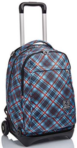 Invicta TROLLEY, Rucksack mit Trolleyfunktion, 3 in 1, Schulranzen mit Rollen, Abnehmbarer Rucksack, ab 1. Klasse, für Schule, Gymnasium, Reisen&Freizeit, Mädchen&Jungen, kariert, NEW TECH TARTAN von Invicta