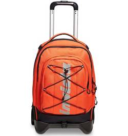 Invicta TROLLEY, Rucksack mit Trolleyfunktion, Schulranzen mit Rollen, 3 in 1, Abnehmbarer Rucksack, nachhaltige Materialienfür Schule Reisen&Freizeit, Mädchen&Jungen, rot, NEW PLUG ACTIVE LOGO von Invicta