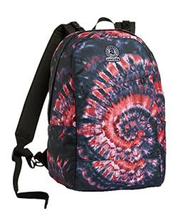 RUCKSACK INVICTA TWIST TIE & DYE, aus nachhaltigem Stoff, Geräumige Schultasche für Teenager, Mädchen & Jungen, 2 wechselbare Muster, für Schule, Sport&Freizeit, Doubleface; mehrfarbig von Invicta