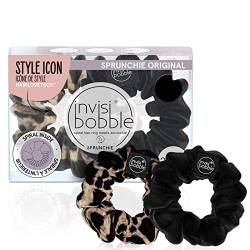 invisibobble Sprunchie Spiralhaarring – True Black und Purrfection – 2er-Pack – Stylisches Scrunchie-Armband, starker elastischer Griff für Frauen – sanft für Mädchen, Teenager und dickes Haar von Invisibobble