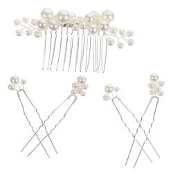 Ipetboom 1 Set Perlen Haarnadel Perlen Haar Accessoires Braut Haarkamm Perlen Clips Für Haare Metall Haarkamm Haarkamm Clip Haar Accessoires Für Mädchen Braut Kopfbedeckung Damen von Ipetboom