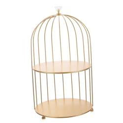 Ipetboom 1stk Eisernes Vogelst Änder Vogelkäfig-dessertständer Make- Up- Organizer- Regal Muffin Etagere Tablett Kosmetik Schmiedeeisen Schmuck Aufbewahrungskiste Rotieren von Ipetboom