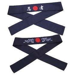 Ipetboom 2St Japanisches Haarband Karate-Stirnband Jugend Turban für Männer Stirnbänder für Männer Haargummi japanische stirnband männer japanisches übungsstirnband Japanischer Stil binden von Ipetboom
