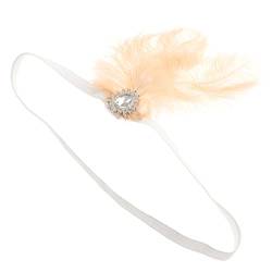 Ipetboom 2St Pfauenfeder-Kopfschmuck Haarband aus den 1920er Jahren Haarschmuck aus den 1920er Jahren Brautschmuck Haargummi Tiara 20er Kopfbedeckung Cocktailparty-Stirnband Gatsby Bänder von Ipetboom