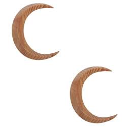 Ipetboom 2st Mond Haargabel Haarspange Kreativer Haarstab Haarstock Vintage-accessoires Brötchen Haargabeln Gothic-haarspangen Dutt-haarhalter Haare Hoch Gotisch Damen Holz von Ipetboom