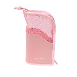 Ipetboom Reise-Kosmetiktasche Reisekosmetiktasche Make-up Pinsel Make-up-Taschen tragbare Kosmetiktasche Reise-Make-up-Pinselhalter verdreifachen Rolltasche Frau Rosa von Ipetboom