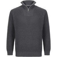 Irelandseye Wollpullover Reefer Ribbed Zip Neck Sweater Men von Irelandseye