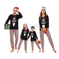 Irevial Herren Irevial Kerstmis familie pyjama outfit nachtkleding Pajama Set, Herren-schwarz, L EU von Irevial