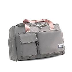 Sport-Turnbeutel, Seesack mit Schuhfach, Weekender-Reisetasche für Damen (Gray) von Irfora