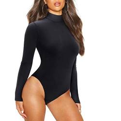 Irisnaya Shapewear Bodysuit Taillentrainer für Frauen Body Shaper Tiefer V-Ausschnitt Jumpsuit Tanga Bauchkontrolle Tank Top, Schwarz, M von Irisnaya