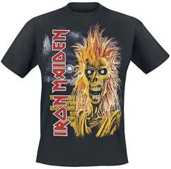 Iron Maiden 1st Album Tracklist Männer T-Shirt schwarz S 100% Baumwolle Band-Merch, Bands von Iron Maiden