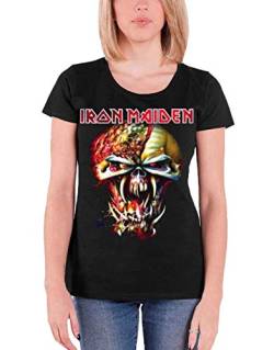 Iron Maiden Damen, T-Shirt, Final Frontier Big Head, Schwarz (Black), 38 von Iron Maiden