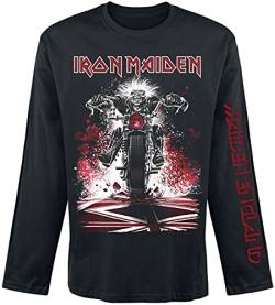 Iron Maiden Eddie Bike Männer Langarmshirt schwarz L 100% Baumwolle Band-Merch, Bands von Iron Maiden