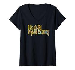 Iron Maiden - Eddie Logo T-Shirt mit V-Ausschnitt von Iron Maiden