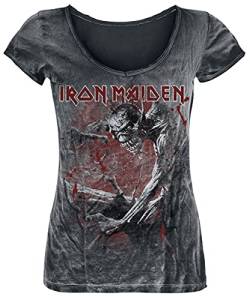 Iron Maiden Fear of The Dark Vintage Frauen T-Shirt schwarz/Used Look S von Iron Maiden