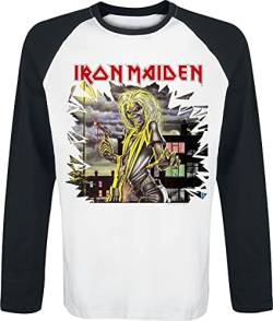 Iron Maiden Killers Shatter Männer Langarmshirt weiß/schwarz M von Iron Maiden