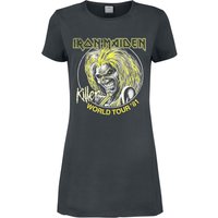 Iron Maiden Kurzes Kleid - Amplified Collection - Killer World Tour 81' - S bis L - für Damen - Größe M - charcoal  - Lizenziertes Merchandise! von Iron Maiden