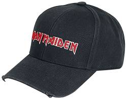 Iron Maiden Logo - Baseball Cap Unisex Cap schwarz 100% Baumwolle Band-Merch, Bands von Iron Maiden