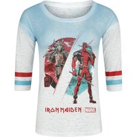 Iron Maiden - Marvel T-Shirt - Iron Maiden x Marvel Collection - Samurai Comp - S bis XXL - für Damen - Größe L - weiß/türkis  - EMP exklusives von Iron Maiden
