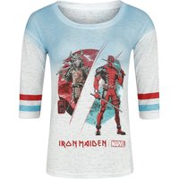 Iron Maiden - Marvel T-Shirt - Iron Maiden x Marvel Collection - Samurai Comp - S bis XXL - für Damen - Größe M - weiß/türkis  - EMP exklusives von Iron Maiden