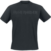 Iron Maiden T-Shirt - Black On Black Logo - S bis 3XL - für Männer - Größe M - schwarz  - Lizenziertes Merchandise! von Iron Maiden