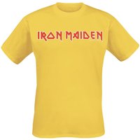 Iron Maiden T-Shirt - Logo - S bis XXL - für Männer - Größe XL - gelb  - Lizenziertes Merchandise! von Iron Maiden